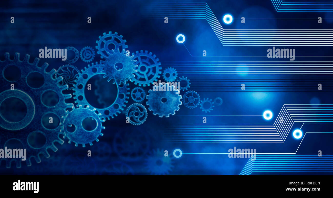 Innovation Computer Data cogs Technology,Training,Business concept ...