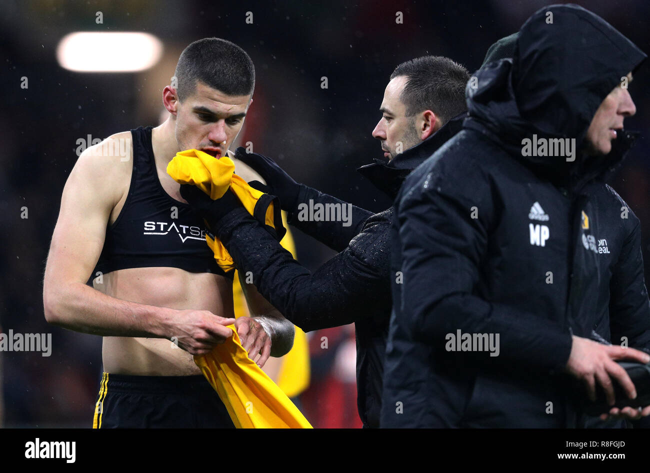 Wolverhampton wanderers conor coady receives treatment for hi-res stock ...