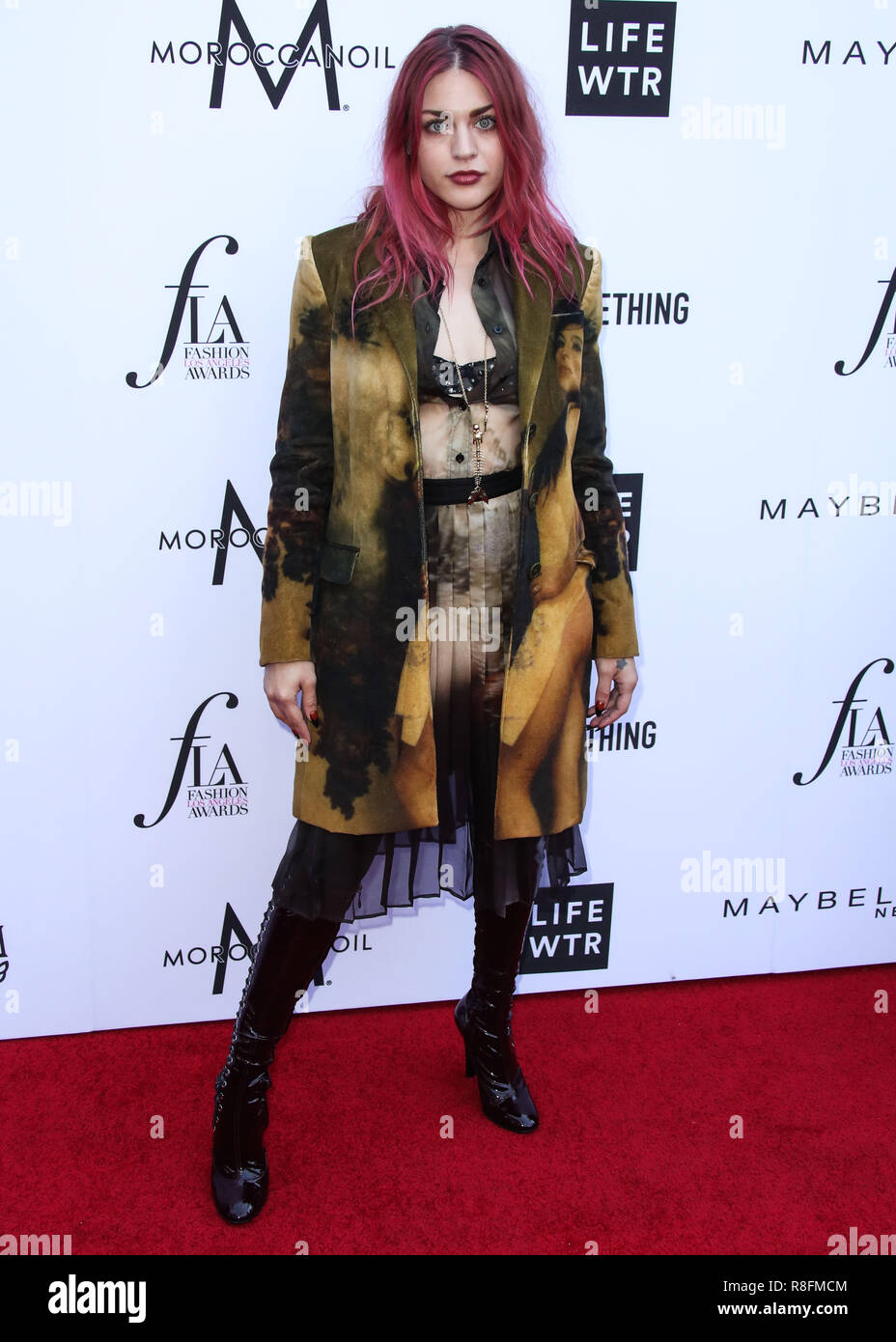 BEVERLY HILLS, LOS ANGELES, CA, USA - APRIL 08: Frances Bean Cobain at The Daily Front Row's 4th Annual Fashion Los Angeles Awards held at the Beverly Hills Hotel on April 8, 2018 in Beverly Hills, Los Angeles, California, United States. (Photo by Xavier Collin/Image Press Agency) Stock Photo