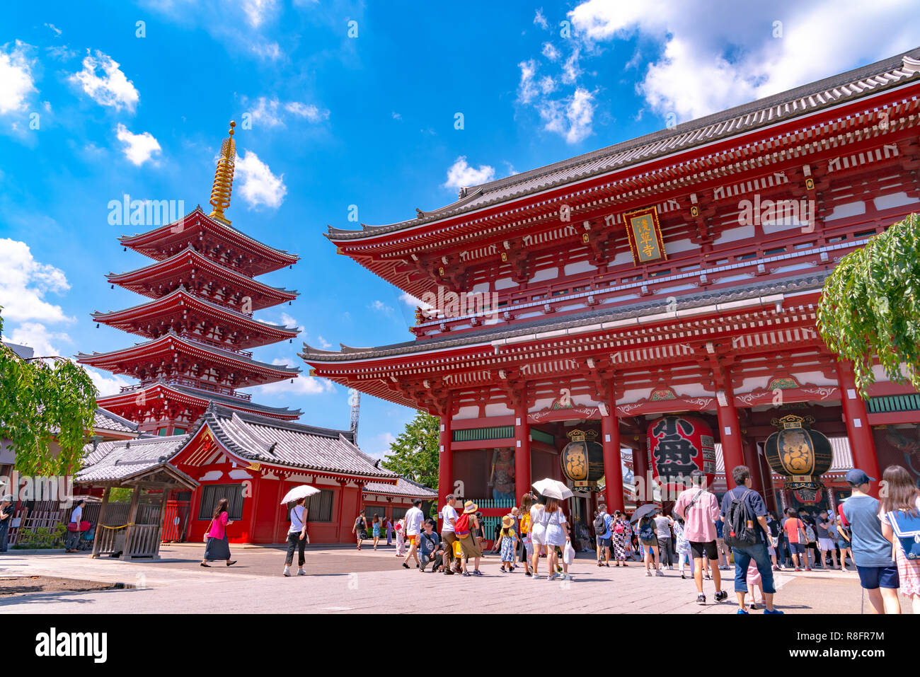 Sensoji temple at Asakusa.The Sensoji temple in Asakusa area is the