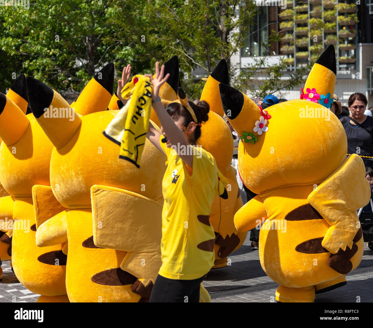 Pikachu Outbreak 18 Over 1 500 Pikachus To Appear Parade In Yokohama For The Pikachu Outbreak Event In Yokohama Minato Mirai 21 Area Stock Photo Alamy