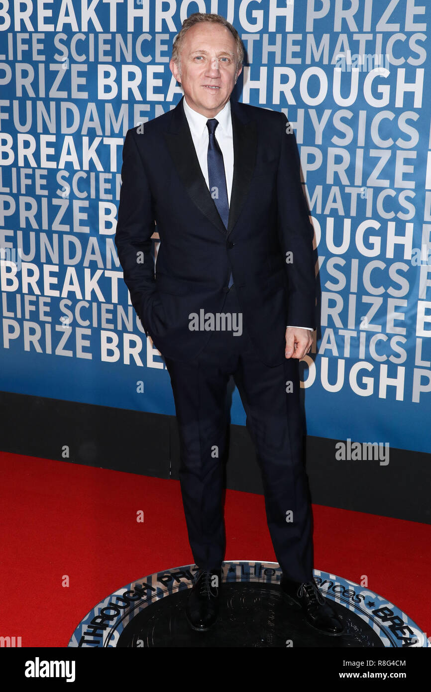 MOUNTAIN VIEW, CA, USA - DECEMBER 03: Francois Henri Pinault at the 2018 Breakthrough Prize Ceremony held at the NASA Ames Research Center on December 3, 2017 in Mountain View, California, United States. (Photo by Xavier Collin/Image Press Agency) Stock Photo