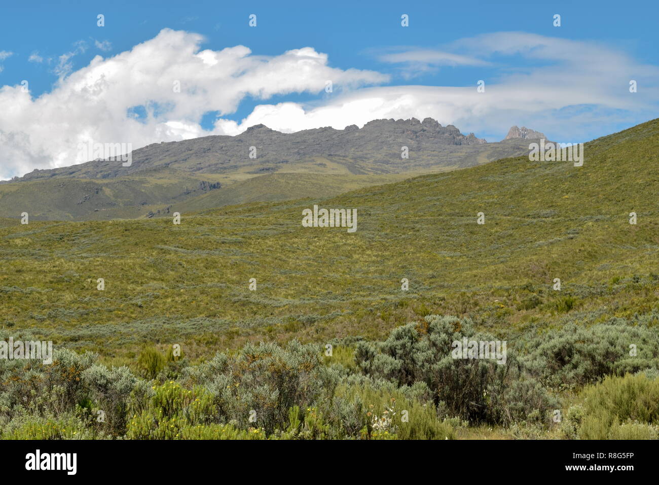 Batian Routes Batian Peak, Mount Kenya's highest peak seen from Chogoria Route, Mount ...