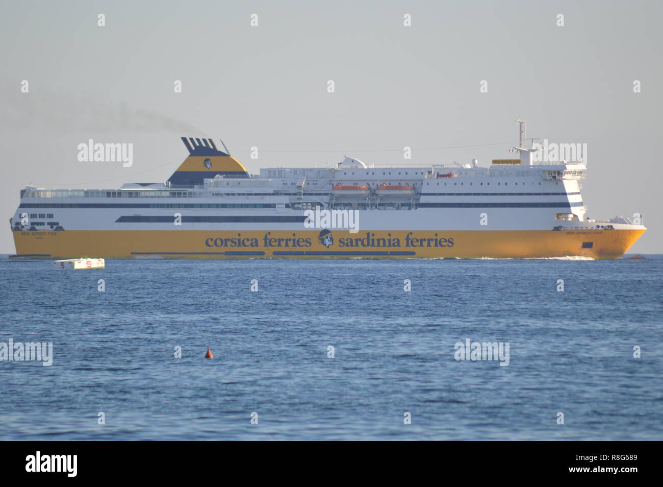 A Corsica ferries sardinia ferries ship in the mediterranean sea Stock ...