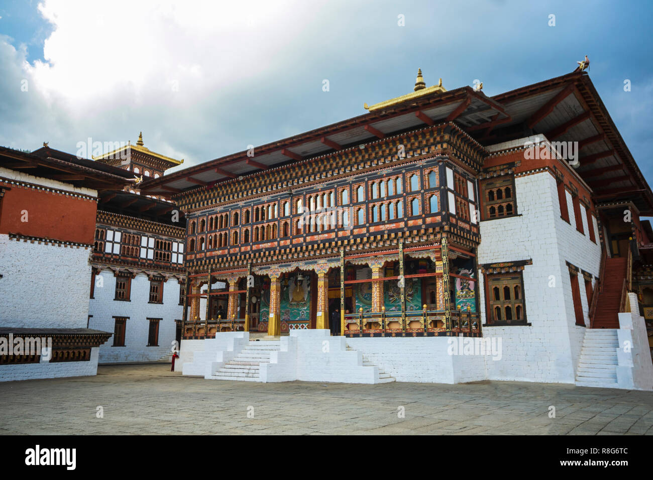 Tashichho Dzong in Thimpu , Bhutan Stock Photo