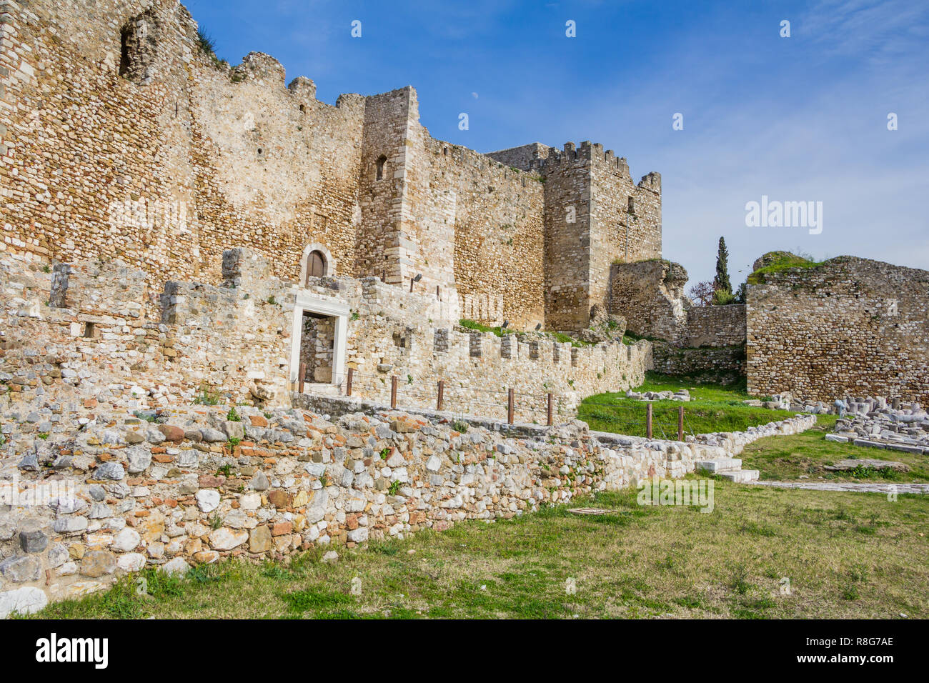 Old historic castle of Patras on Peloponnese in Greece Stock Photo