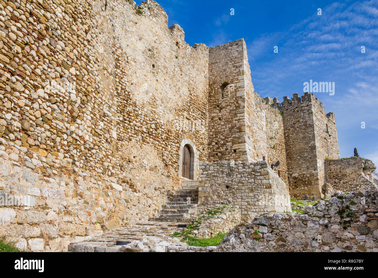 Old historic castle of Patras on Peloponnese in Greece Stock Photo