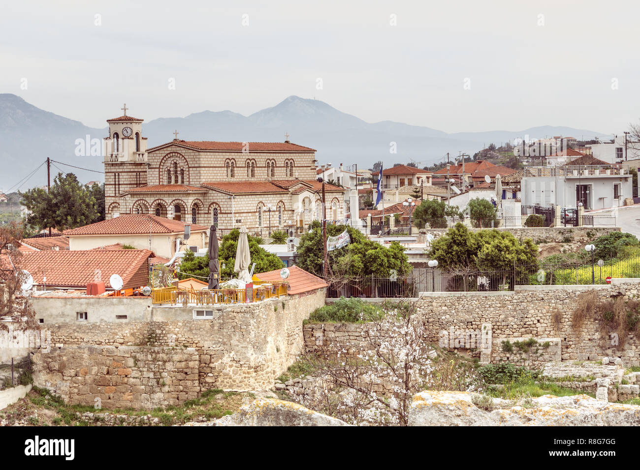 ANCIENT CORINTHE, GREECE FEBRUARY 17, 2016 Overview of the little