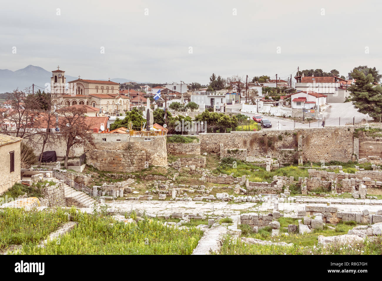 ANCIENT CORINTHE, GREECE FEBRUARY 17, 2016 Overview of the little