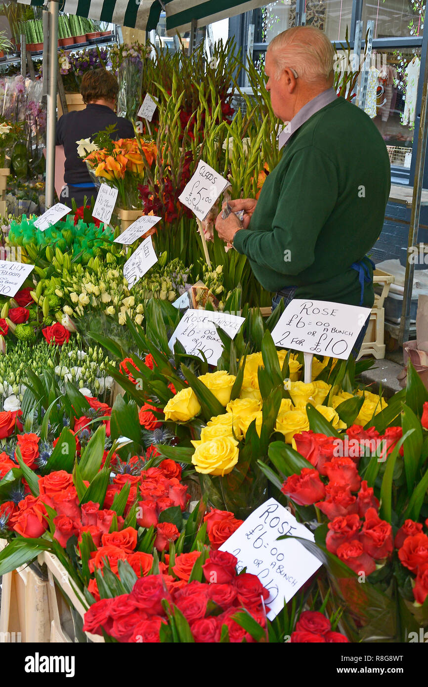 SUNDAY FLOWER MARKET, COLUMBIA ROAD, BETHNAL GREEN,TOWER HAMLETS, EAST