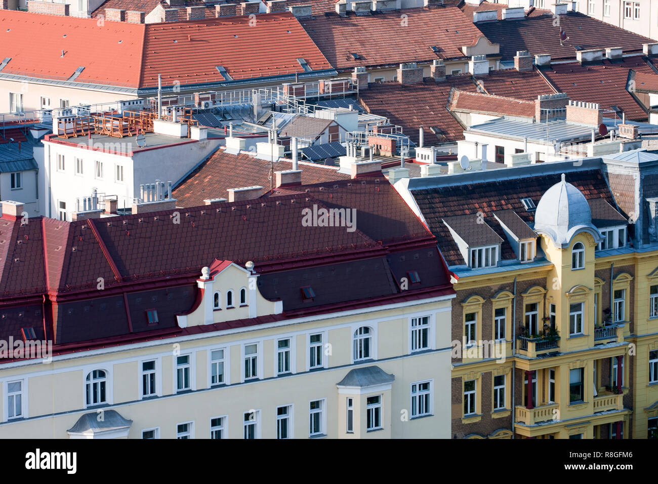 The roofs of Vienna, Austria. Stock Photo