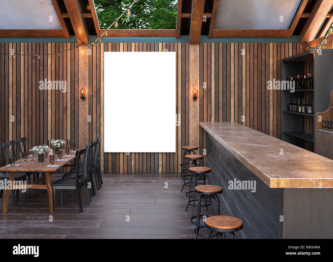 Modern restaurant booths Stock Photo by CreativeNature_nl