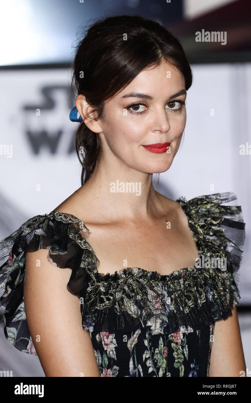 LOS ANGELES, CA, USA - DECEMBER 09: Nora Zehetner at the World Premiere Of Disney Pictures And Lucasfilm's 'Star Wars: The Last Jedi' held at The Shrine Auditorium on December 9, 2017 in Los Angeles, California, United States. (Photo by Xavier Collin/Image Press Agency) Stock Photo