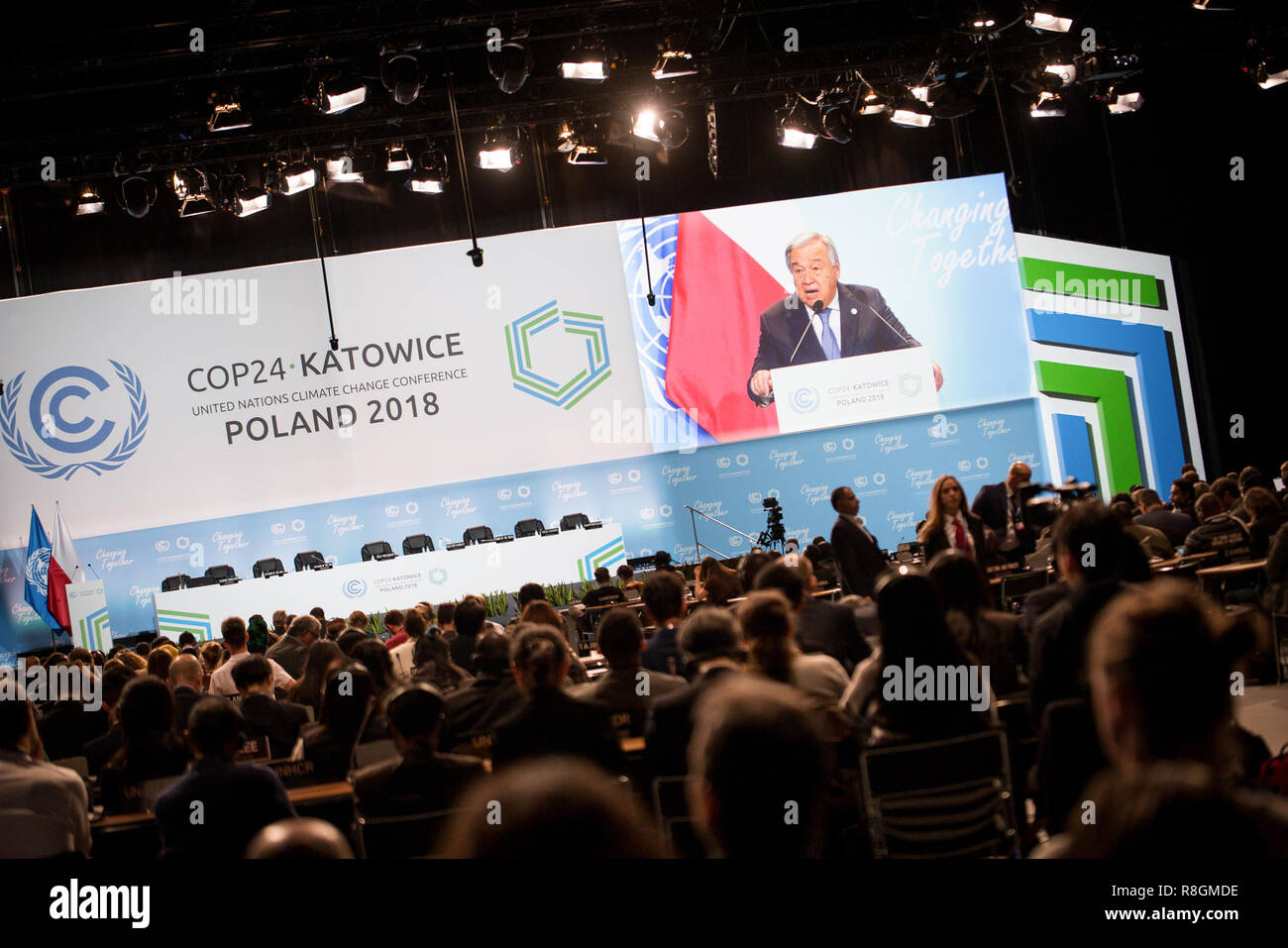 UN Climate Change Conference (COP24) in Katowice, Poland on 3 December 2018 Stock Photo