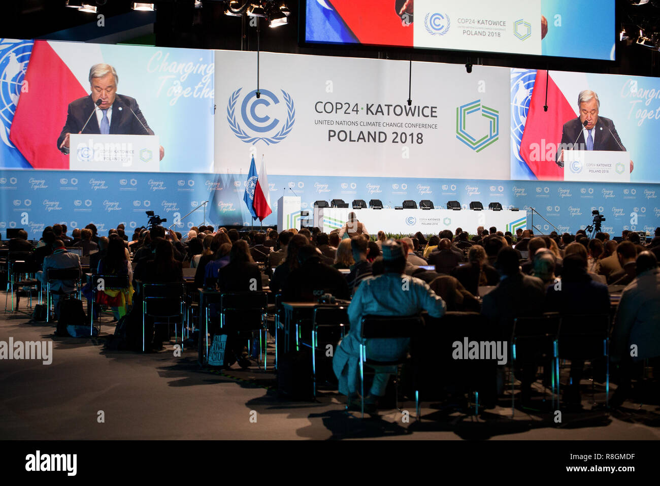 UN Climate Change Conference (COP24) in Katowice, Poland on 3 December 2018 Stock Photo