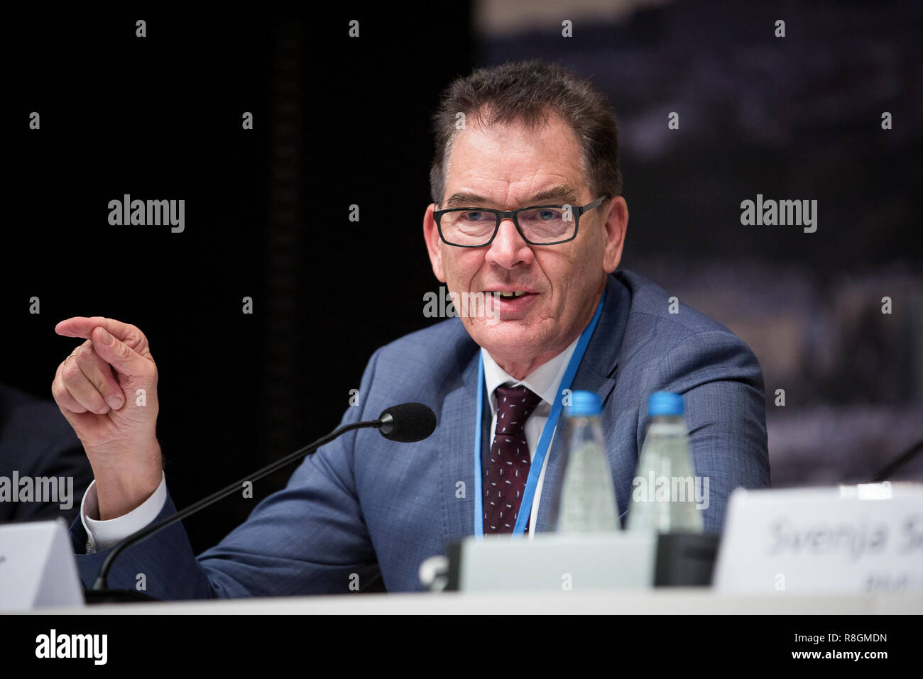 Gerd Muller (German Federal Minister of Economic Cooperation and Development) during the UN Climate Change Conference (COP24) in Katowice, Poland on 3 December 2018 Stock Photo