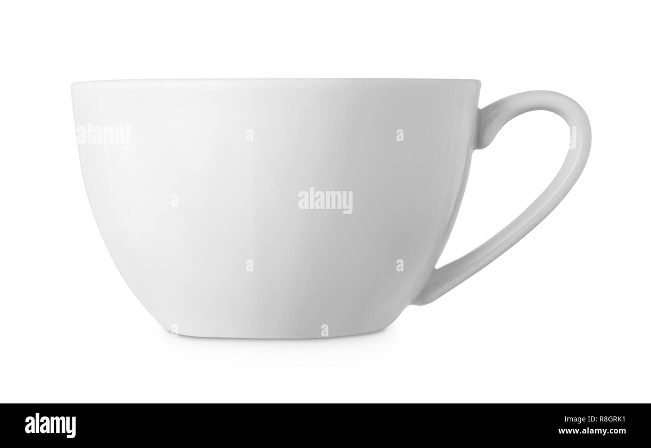 simple white cup isolated with clipping path Stock Photo