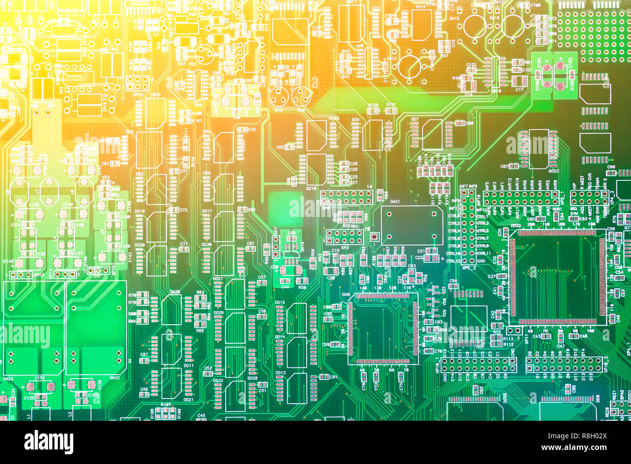 Circuit board. Electronic computer hardware technology. Motherboard ...