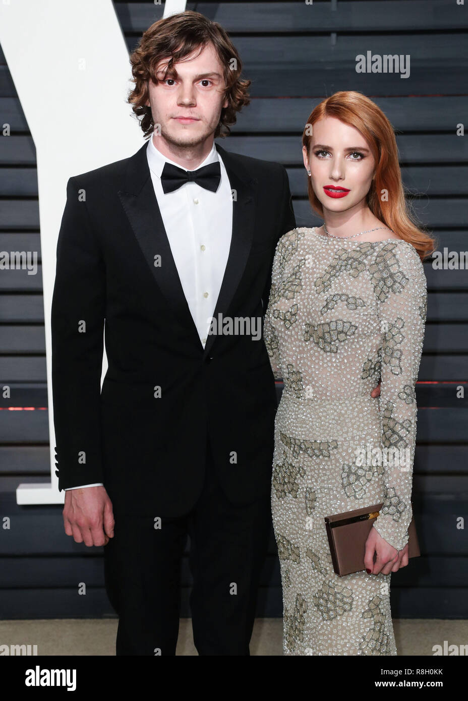 BEVERLY HILLS, LOS ANGELES, CA, USA FEBRUARY 26 Evan Peters, Emma