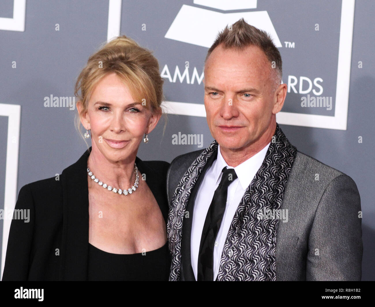 LOS ANGELES, CA, USA - FEBRUARY 10: Trudie Styler, Sting at the 55th Annual GRAMMY Awards held at Staples Center on February 10, 2013 in Los Angeles, California, United States. (Photo by Xavier Collin/Image Press Agency) Stock Photo
