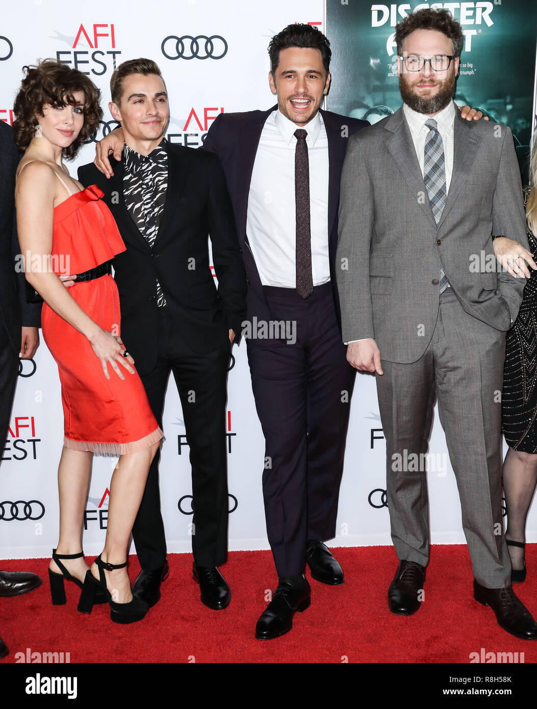 HOLLYWOOD, LOS ANGELES, CA, USA NOVEMBER 12 Alison Brie, Dave Franco, Seth Rogen, James