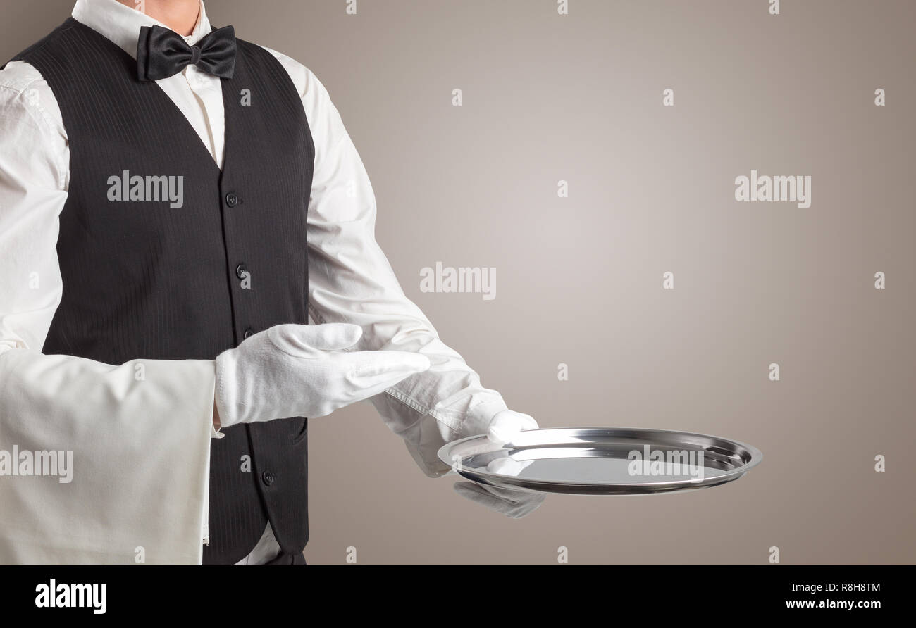 Restaurant waiter tray hi-res stock photography and images - Alamy