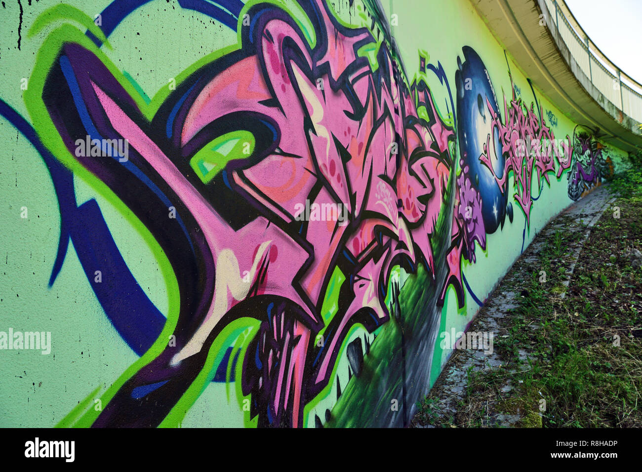 Graffiti wall, Germany Stock Photo