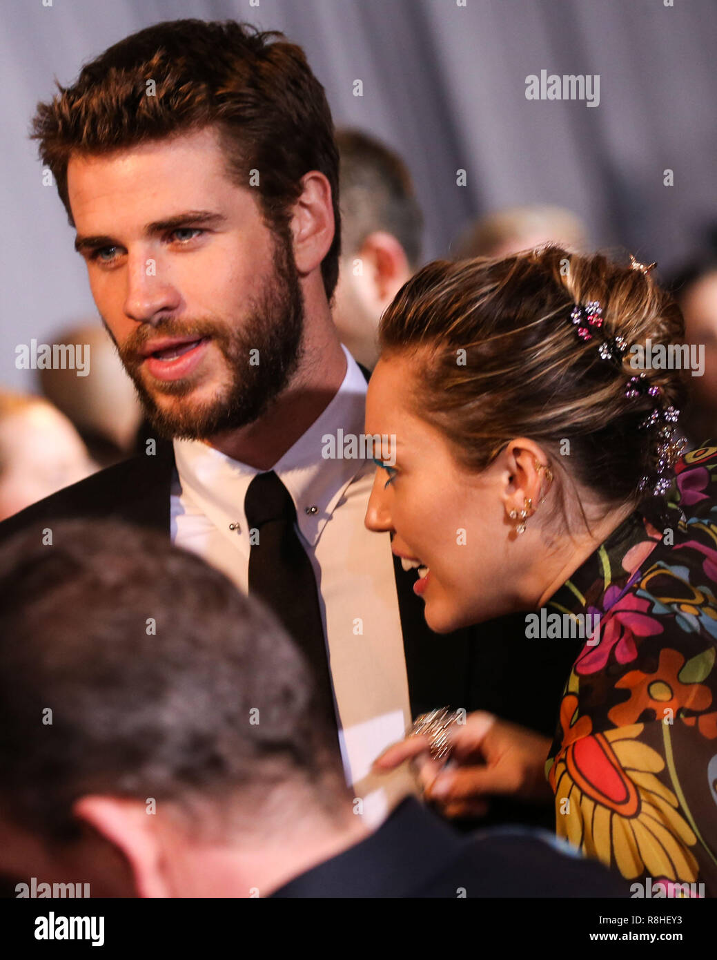 HOLLYWOOD, LOS ANGELES, CA, USA - OCTOBER 10: Liam Hemsworth, Miley