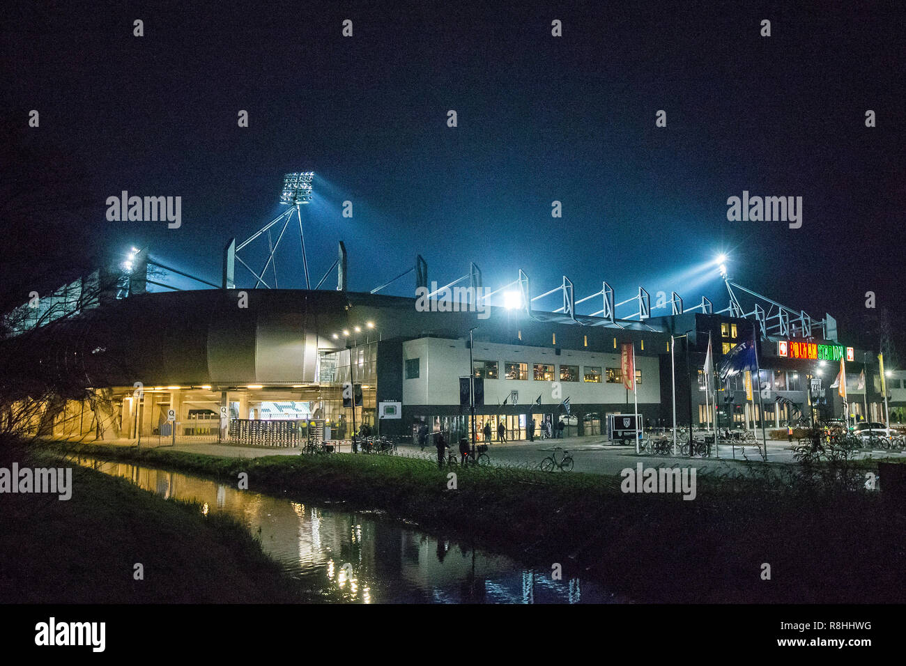ALMELO, Polman Stadium, 15-12-2018 , season 2018 / 2019 , Dutch Eredivisie. stadium overview   during the match Heracles - PSV Stock Photo