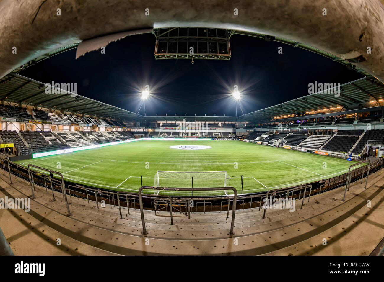 ALMELO, Netherlands, 15-12-2018, football, Polman Stadium, Dutch eredivisie, season 2018/2019, stadium overview, before the match Heracles - PSV, Stock Photo