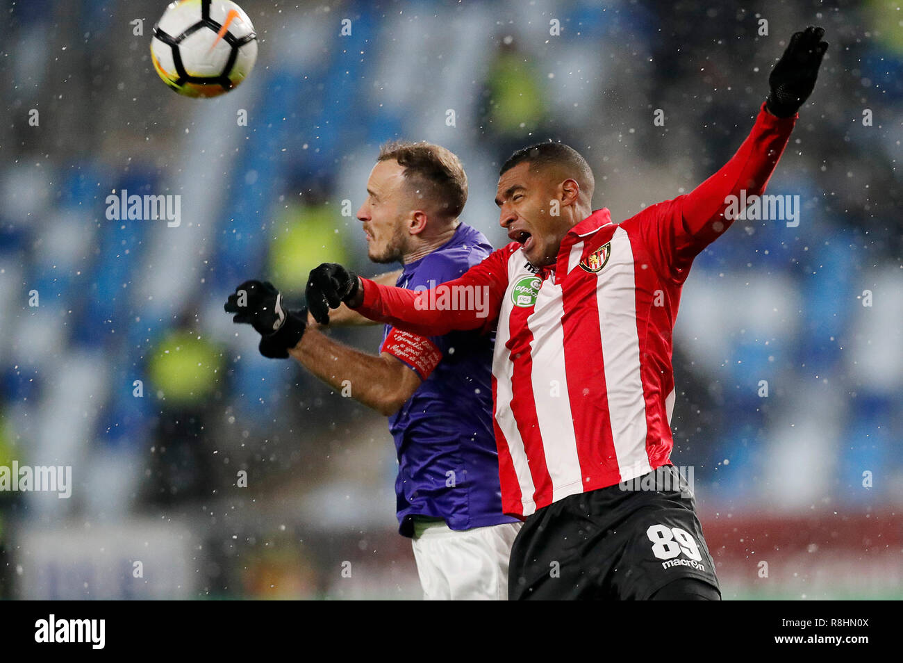 Budapest, Hungary, 31 Mar 2018. (l-r) Robert Litauszki of Ujpest