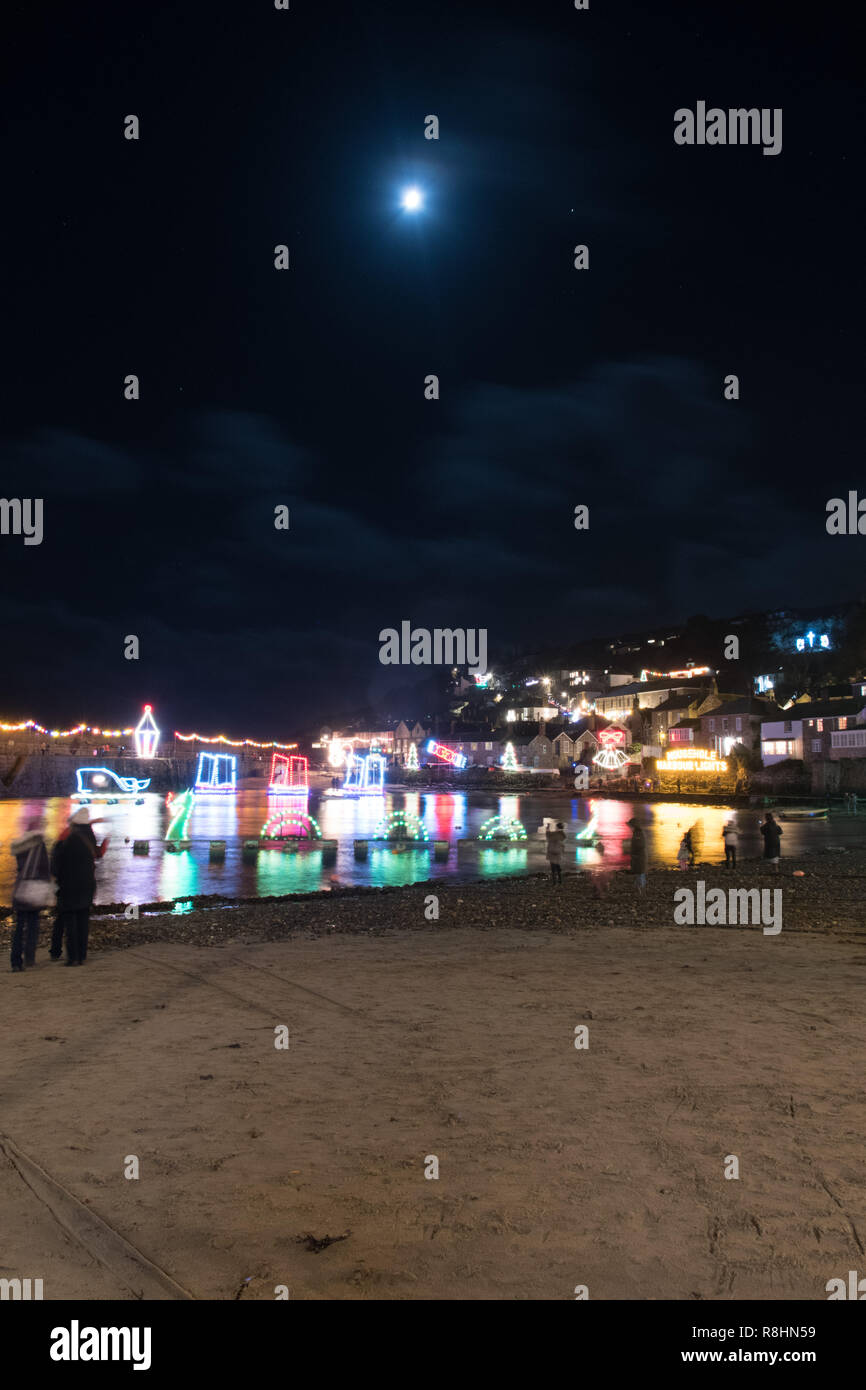 15th december 2018 mousehole christmas lights switched evening hires