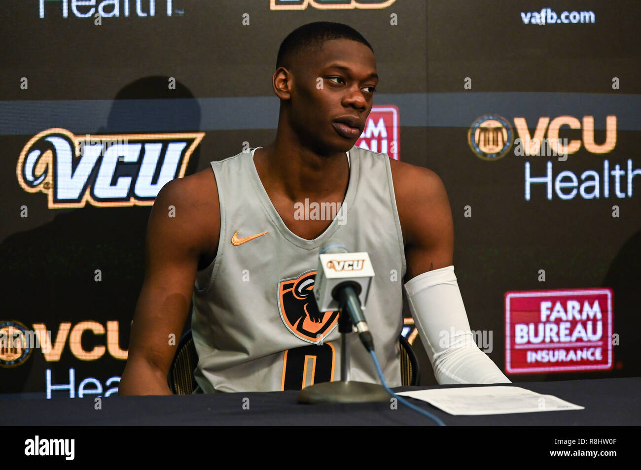 Richmond, VA, USA. 15th Dec, 2018. DE'RIANTE JENKINS (0) answers