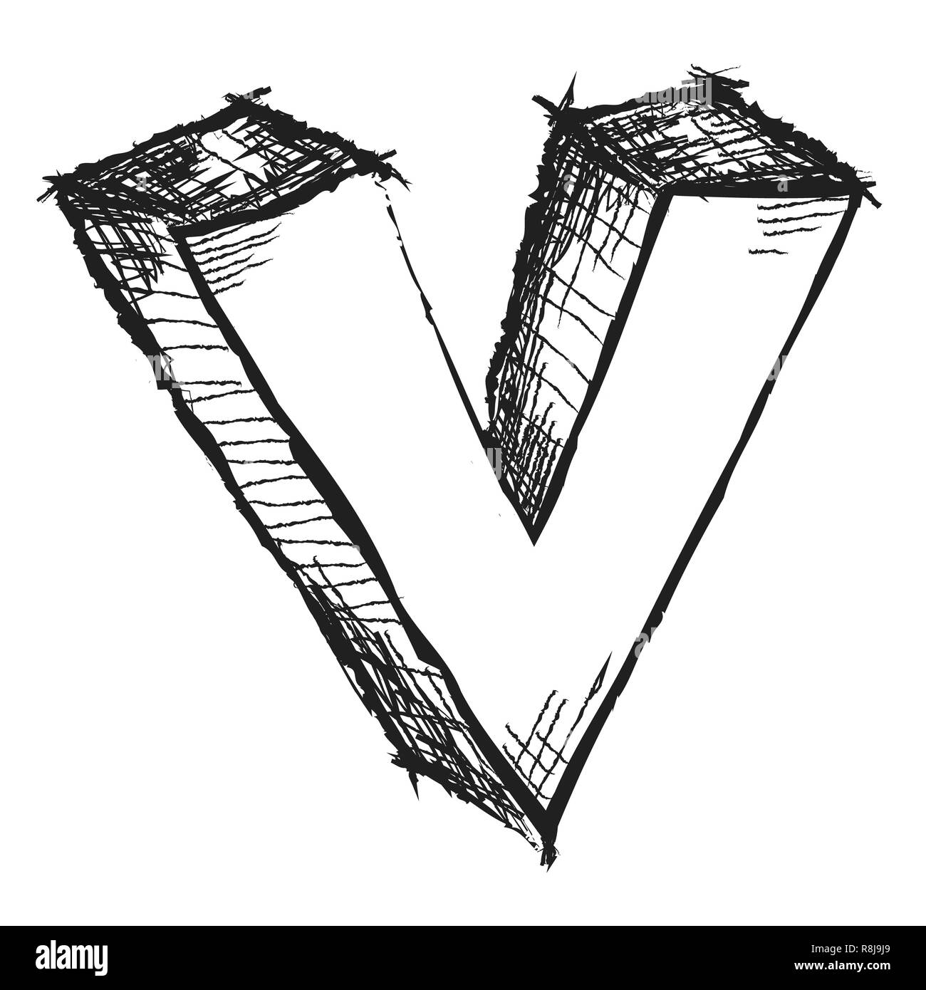 Letter v drawing hires stock photography and images Alamy