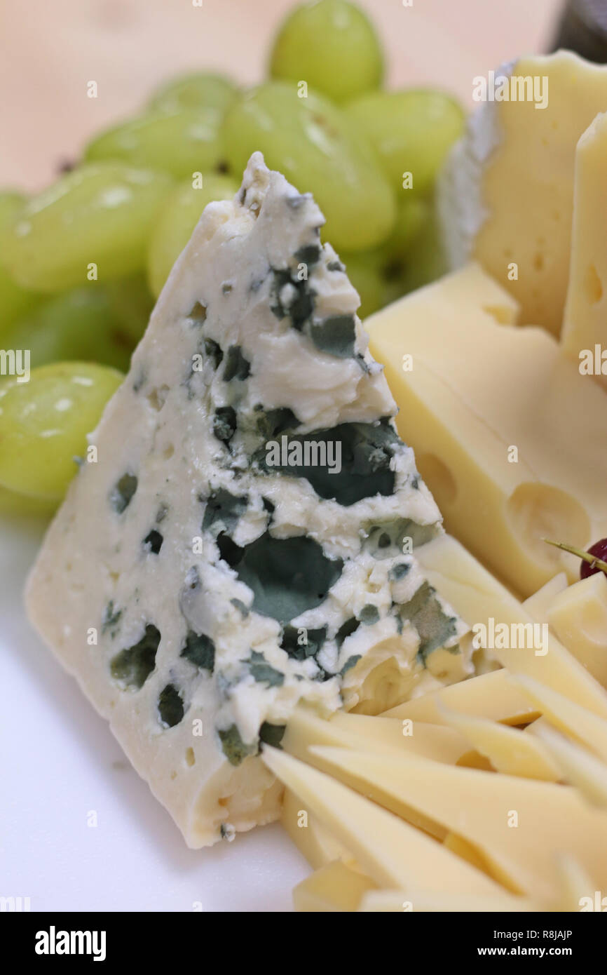 assorted cheese platter Stock Photo