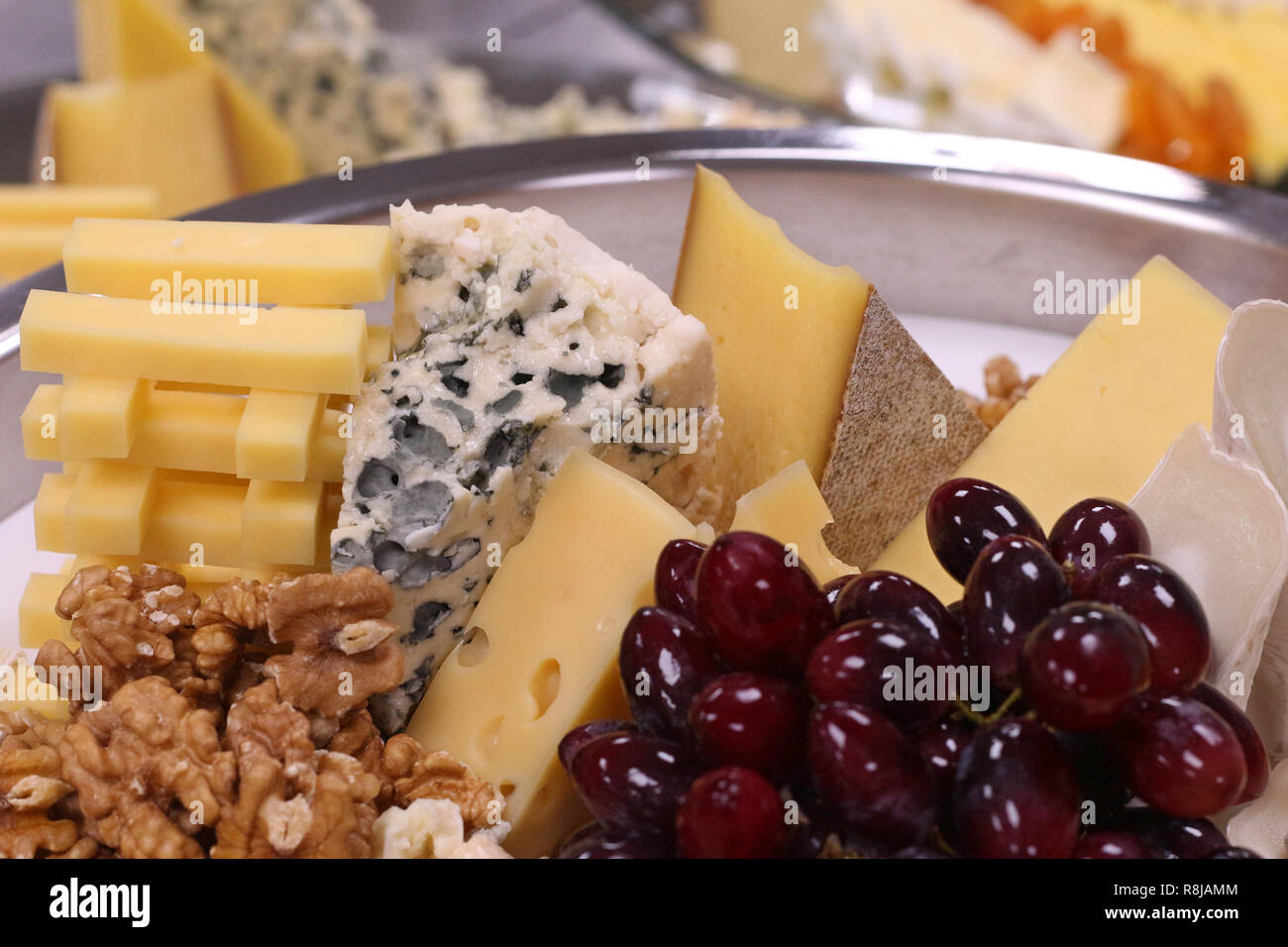 assorted cheese platter Stock Photo Alamy