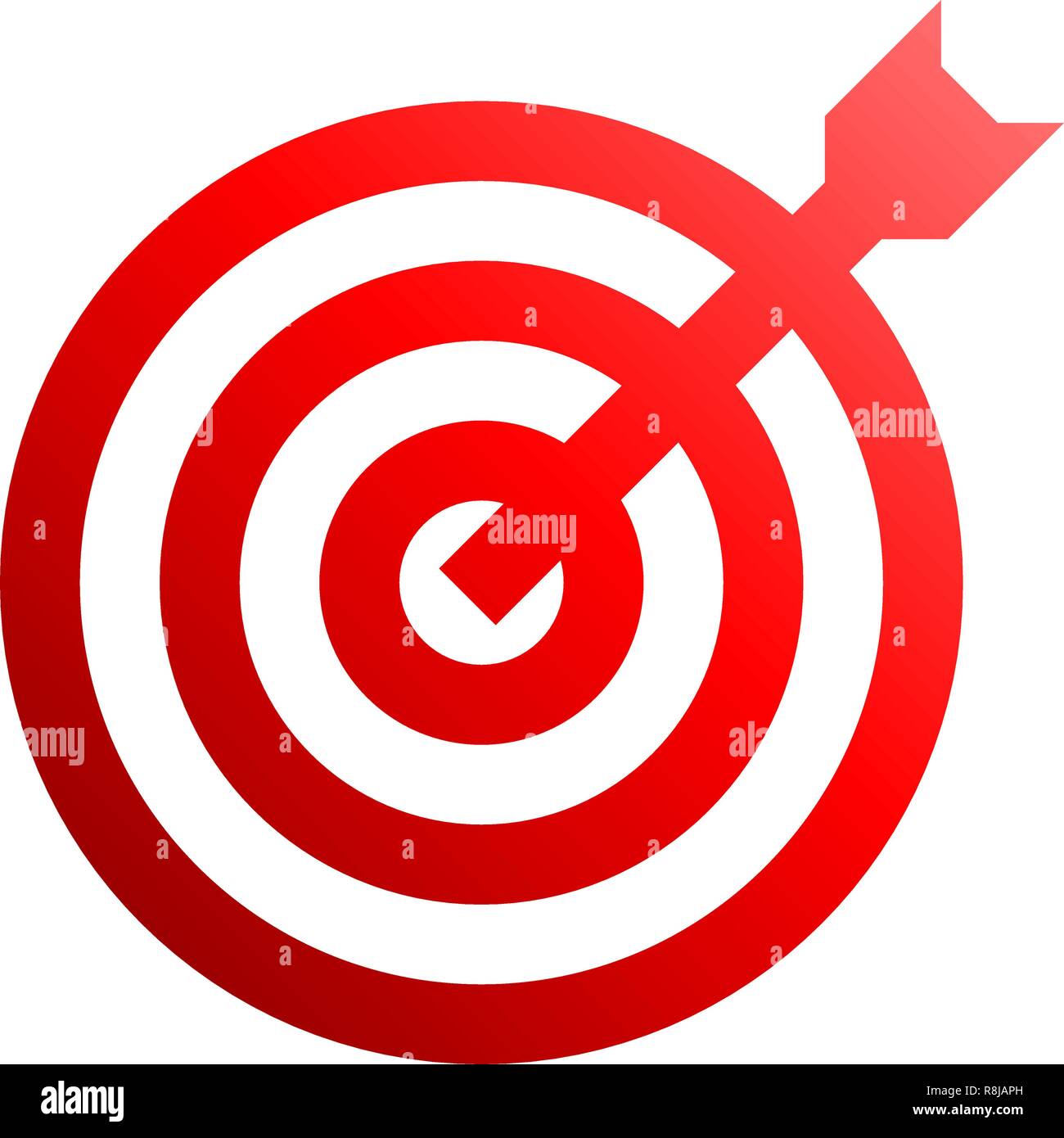 Target sign - red gradient transparent with dart, isolated - vector ...