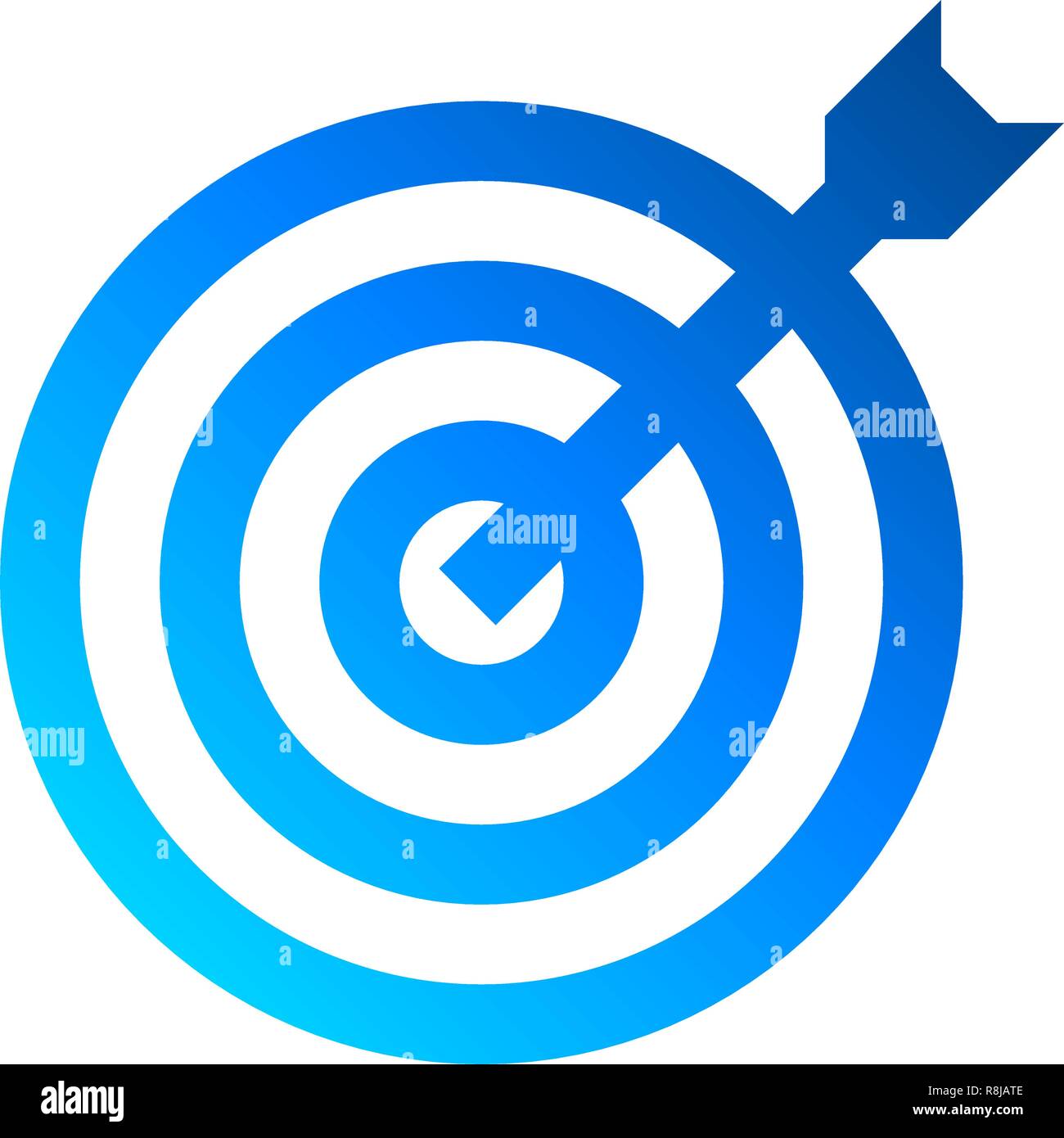 Target sign - blue gradient transparent with dart, isolated - vector ...
