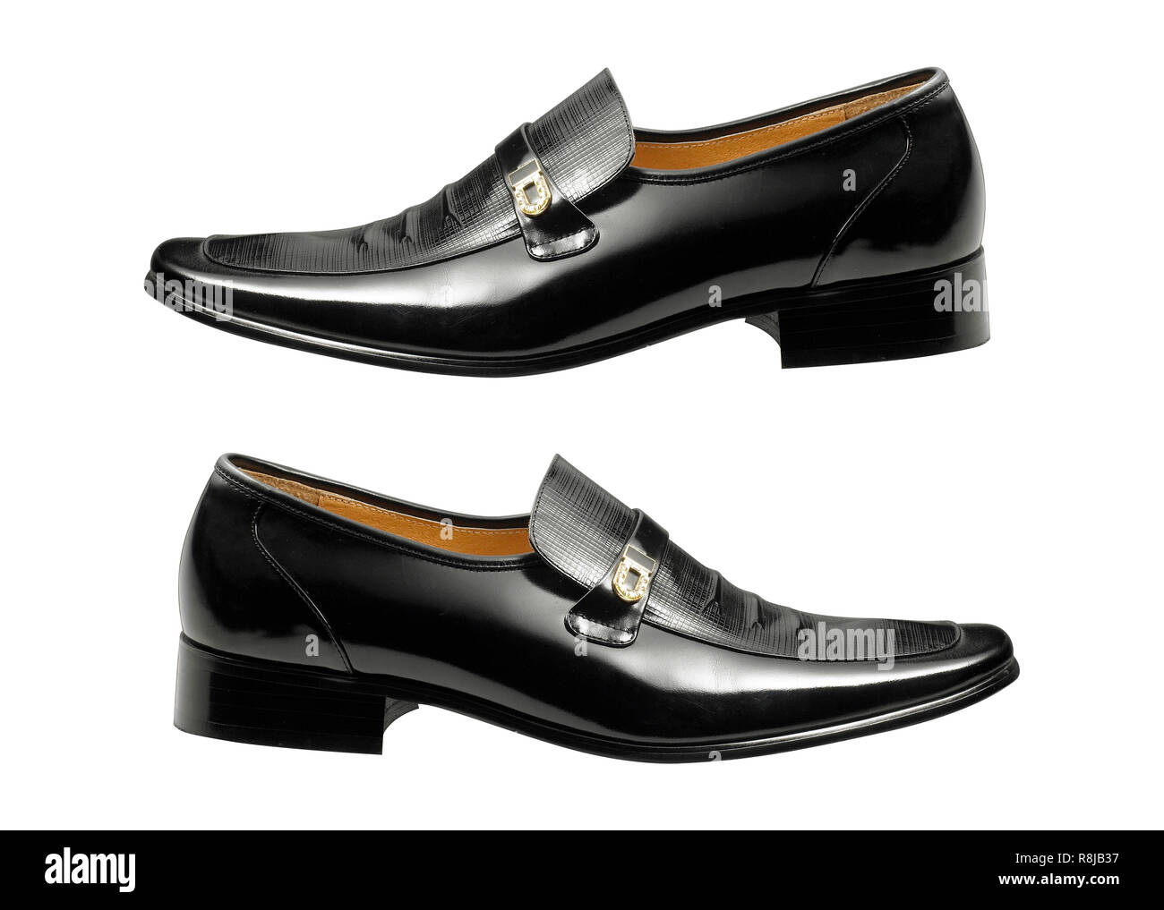 Elegant Black Leather Shoes Stock Photo Alamy