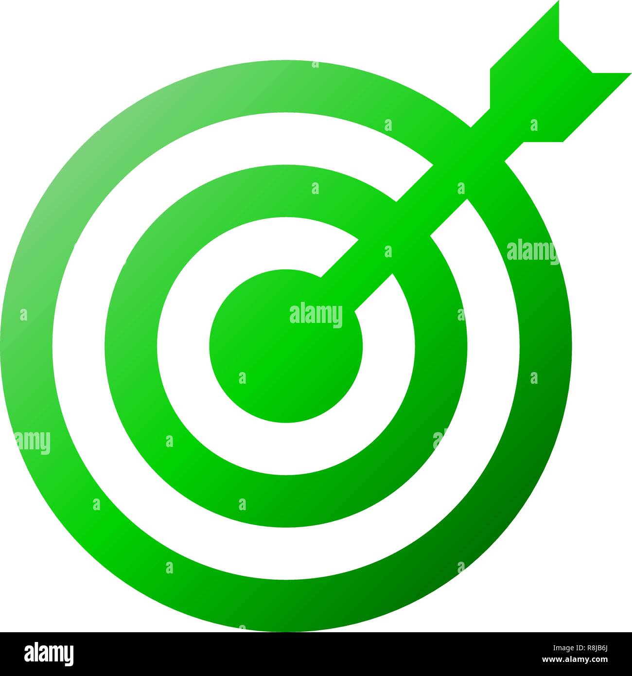 Target sign - green gradient transparent with dart, isolated - vector illustration Stock Vector