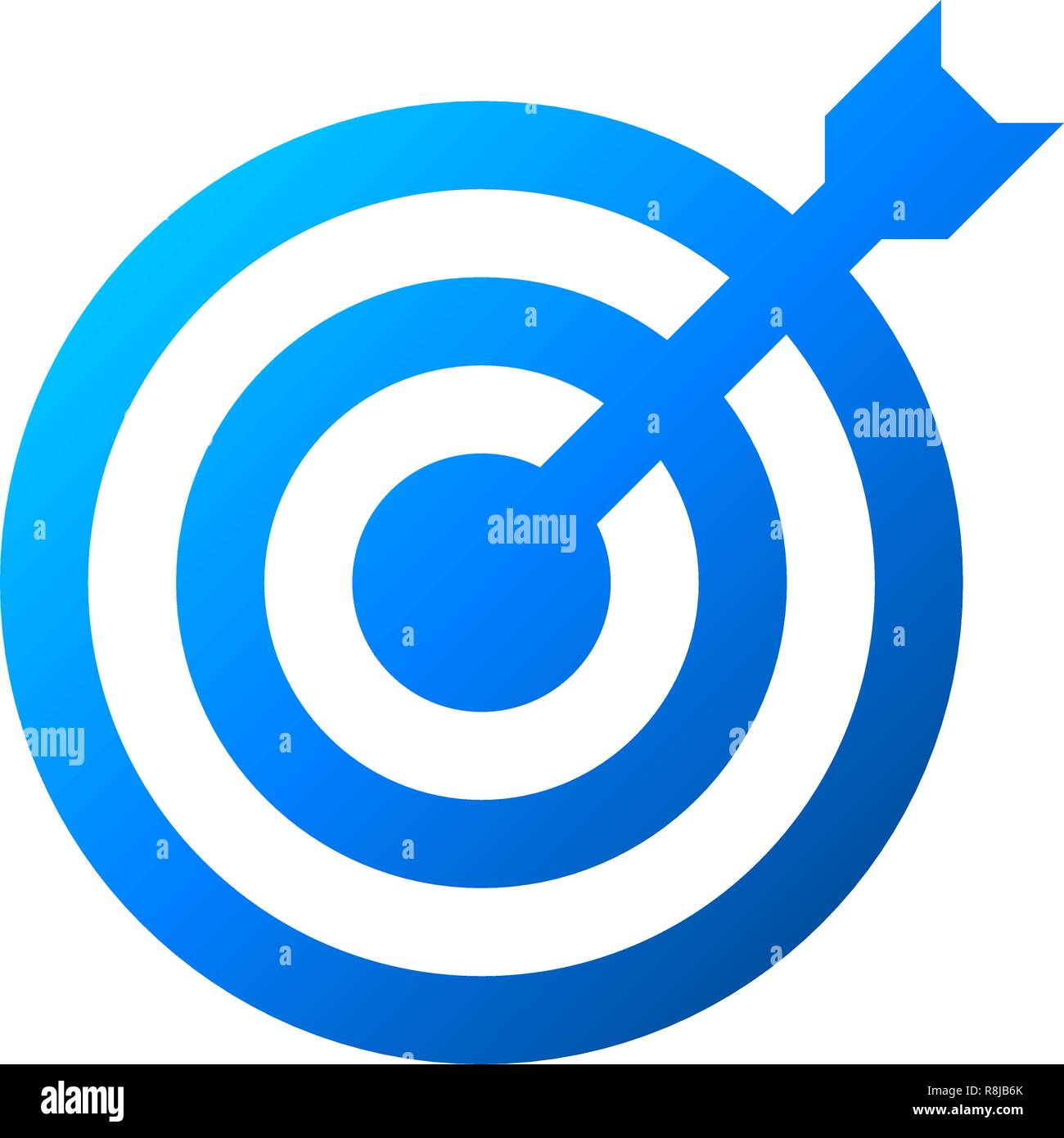 Target sign - blue gradient transparent with dart, isolated - vector ...