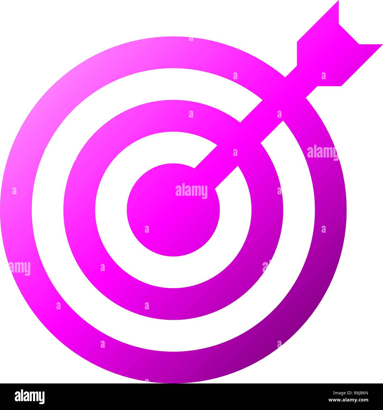 Target State Purple Icon Target sign - purple gradient transparent with dart, isolated - vector ...