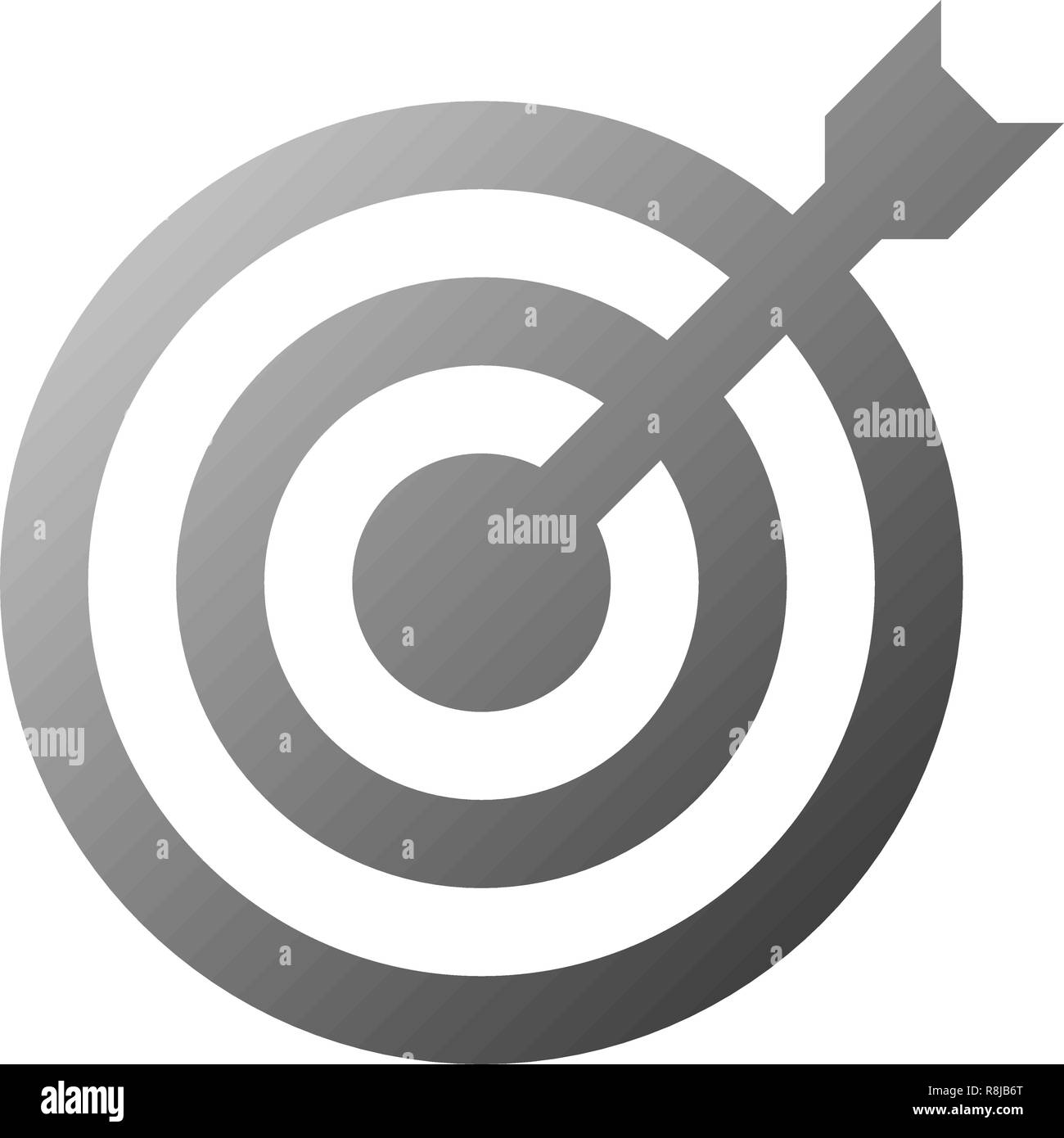 Grey Target Image Target sign - medium gray gradient transparent with dart, isolated ...