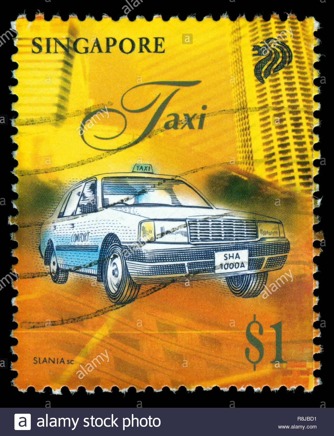 Singapore Postage Stamp Stock Photos & Singapore Postage Stamp Stock