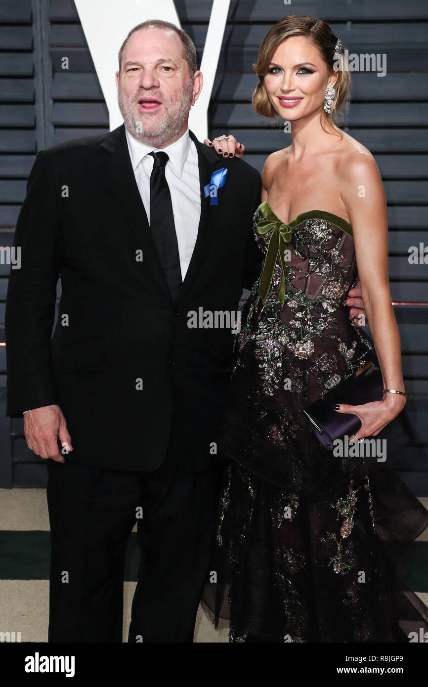 BEVERLY HILLS, LOS ANGELES, CA, USA - FEBRUARY 26: Harvey Weinstein, Georgina Chapman arrives at the 2017 Vanity Fair Oscar Party held at the Wallis Annenberg Center for the Performing Arts on February 26, 2017 in Beverly Hills, Los Angeles, California, United States. (Photo by Xavier Collin/Image Press Agency) Stock Photo