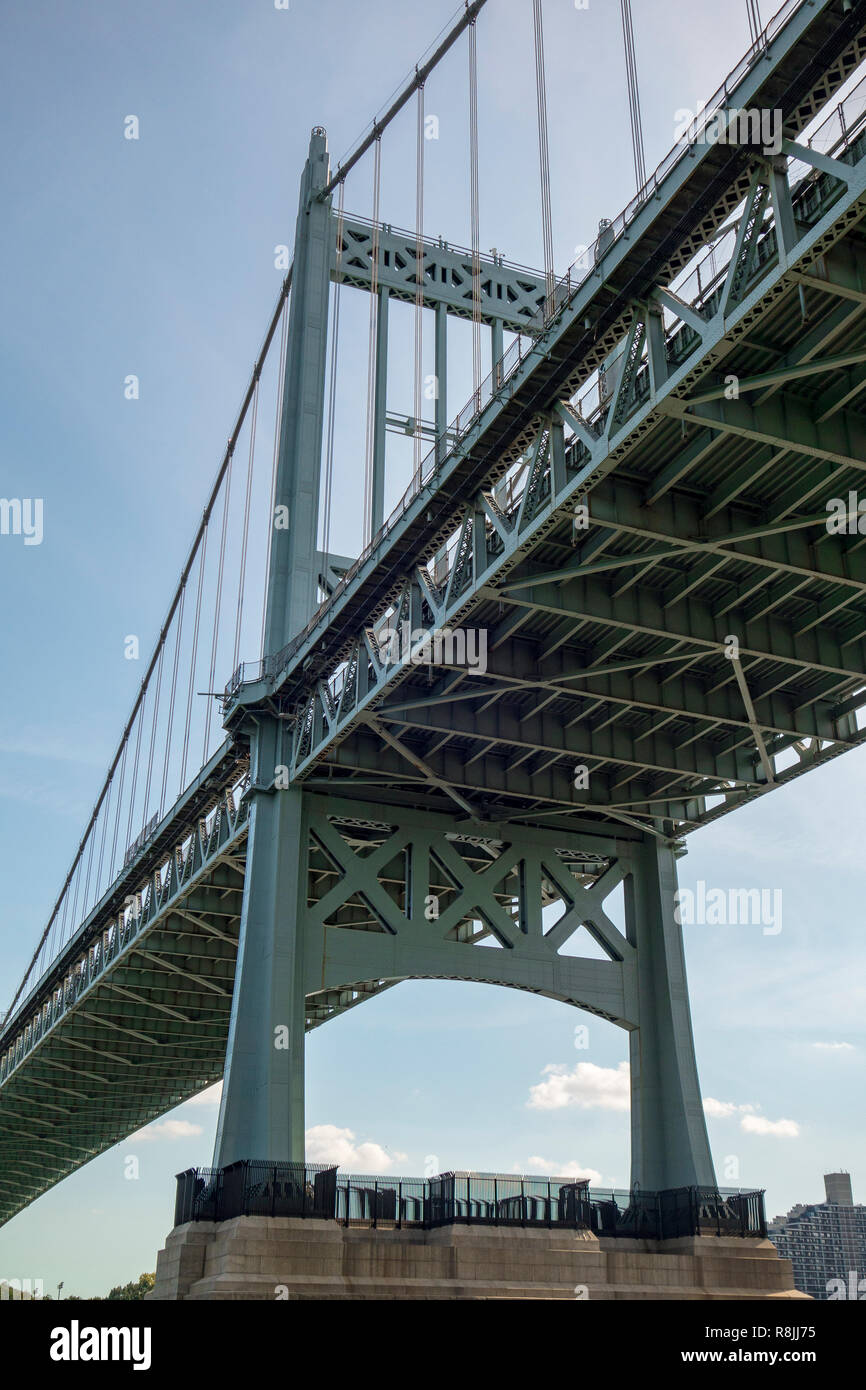 East River steel suspension, bridge Robert F. Kennedy Bridge which