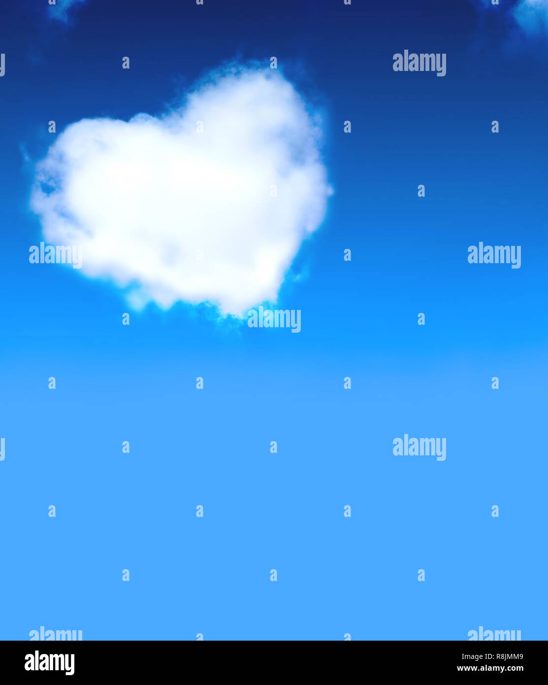 Heart from clouds in blue sky Stock Photo - Alamy