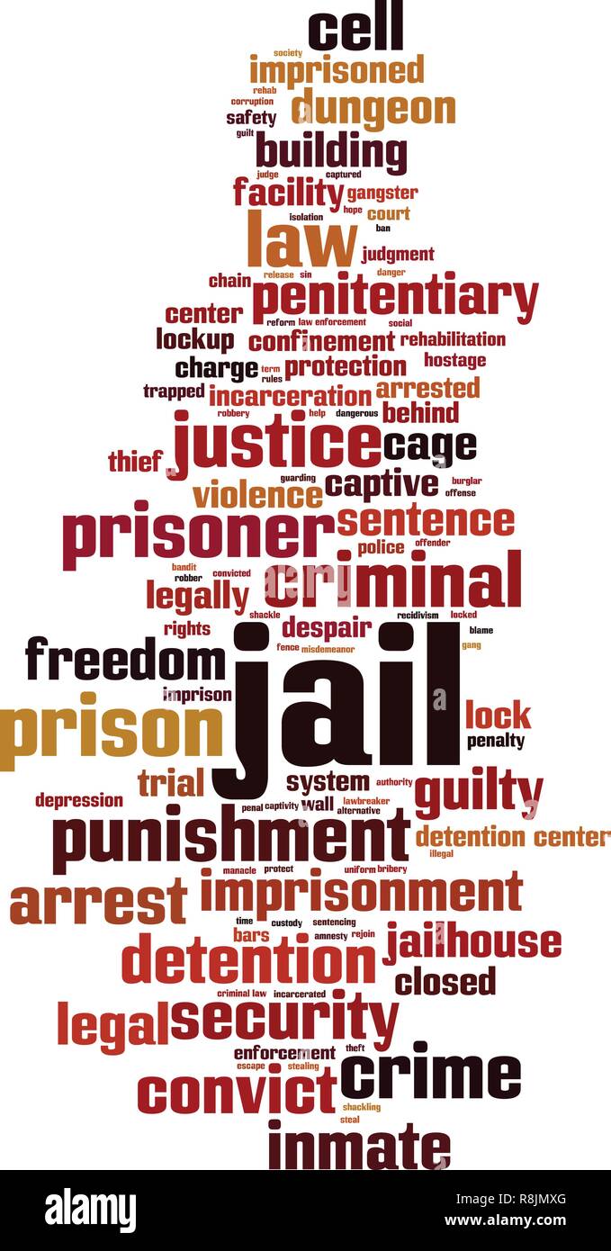 Jail word cloud concept. Vector illustration Stock Vector Image & Art ...