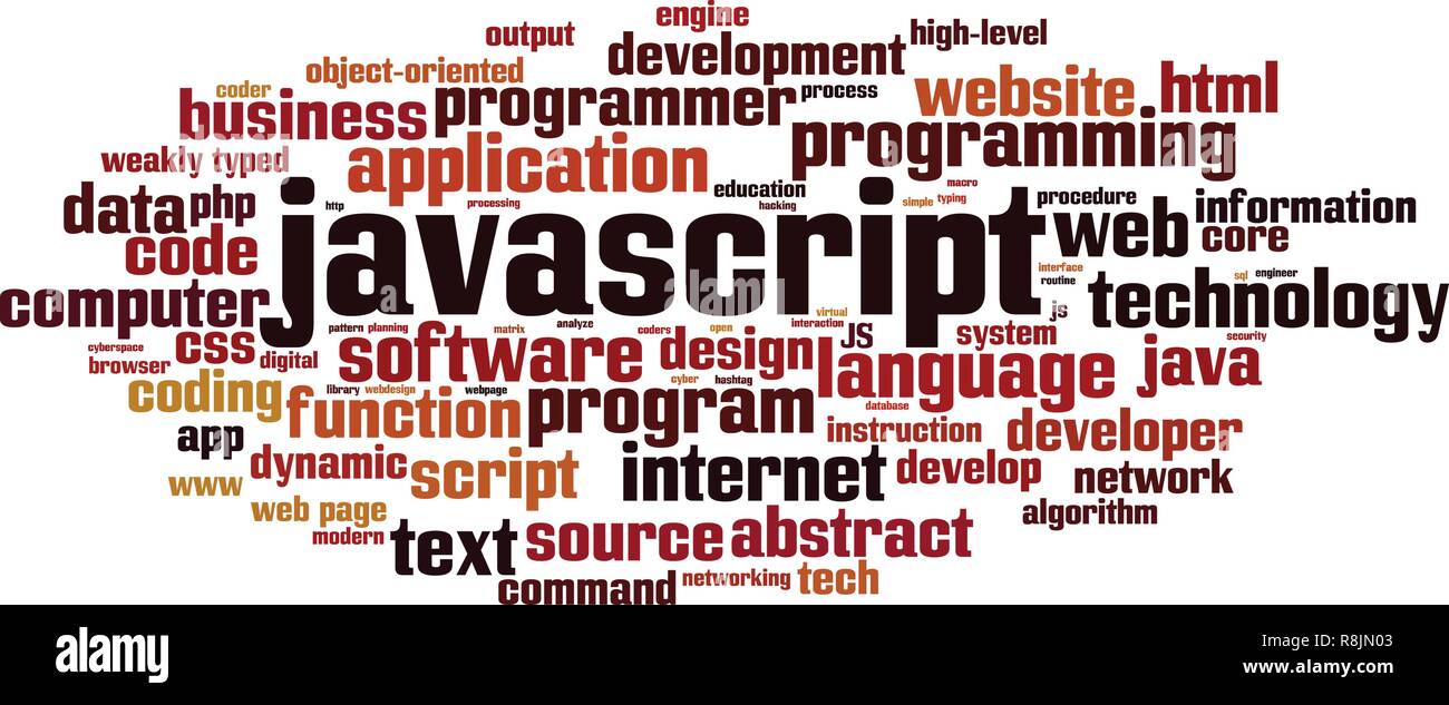 Javascript word cloud concept. Vector illustration Stock Vector Image ...