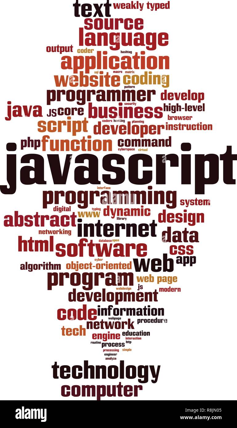 Javascript word cloud concept. Vector illustration Stock Vector Image ...